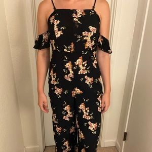 Floral off the shoulder jumpsuit